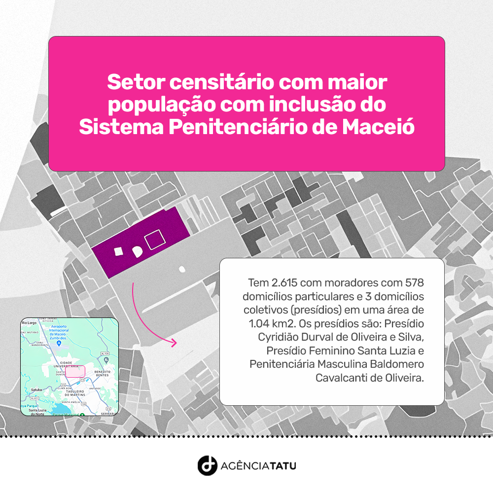 Print Mapa 2 Setor Censitario Tatu - Braskem provoca grande 'vácuo demográfico' em Maceió, apontam dados do Censo do IBGE
