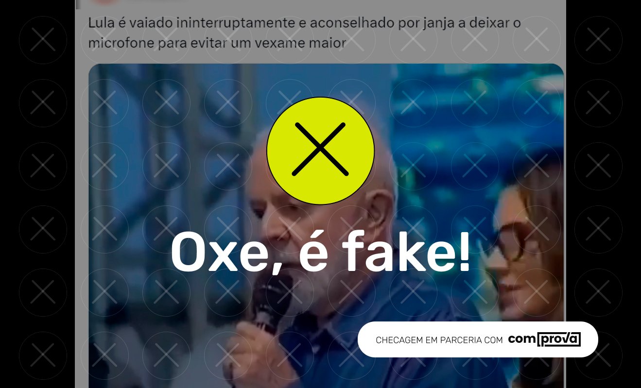 é fake que Lula foi vaiado