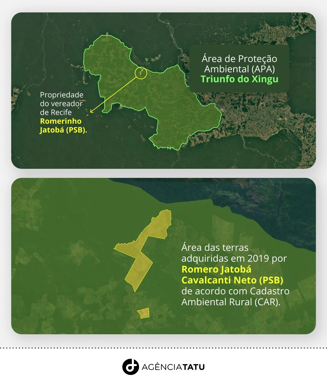 mapa recife romerinho jatoba car apa - Presidente da Câmara de Recife, Romerinho Jatobá tem R$ 17 milhões de multas em área protegida da Amazônia